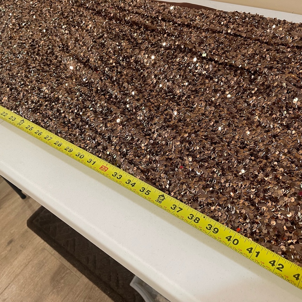 Morgan & Co. Brown Sequin Backless Dress - Picture 12 of 16